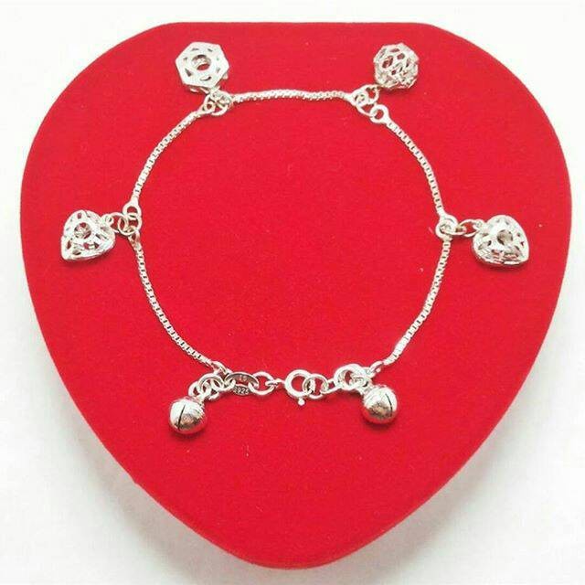 [Baru] Gelang Rantai Italy Perak Silver 925 Lapis Emas Putih Original Terbaru