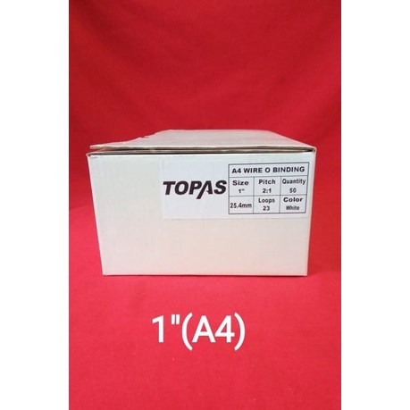 

Ring Jilid kawat TOPAS Wire 23 Rings Binding Ukuran 1'' 25,4 MM- A4