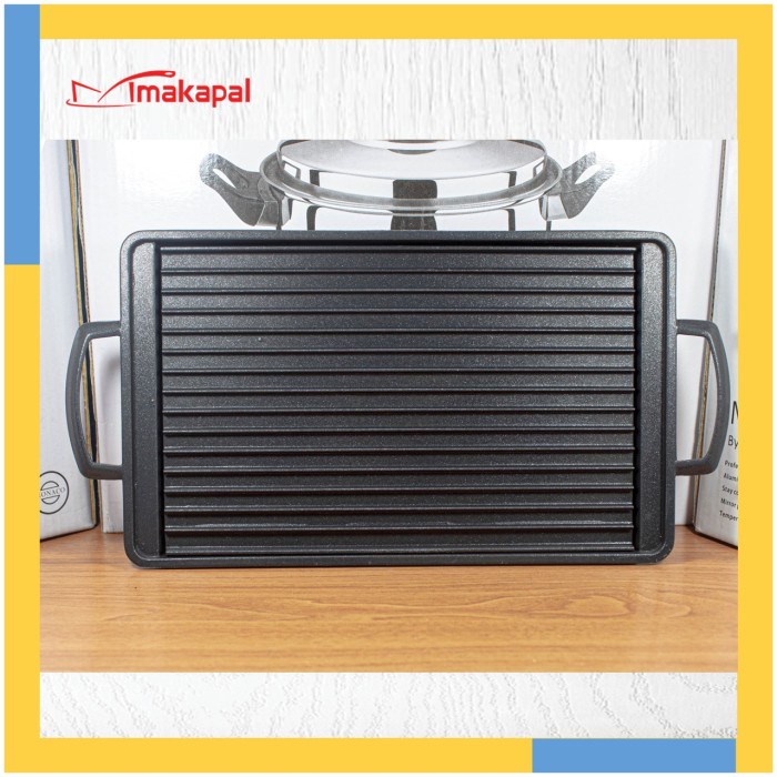 [Ori] Alat Panggang Daging Alat Pemanggang Korean Bbq Grill Pan Large Terbaru