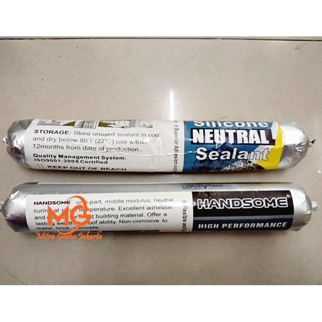 

Terjangkau HANDSOM LEM Silicone Sealent Kaca Acetic Silen / Lem Sosis White MGJ ,,