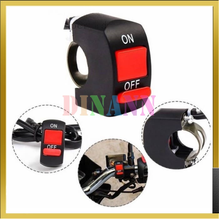 SAKLAR STANG MOTOR SWITCH ON OFF LED UNIVERSAL  SAKLAR STANG ON OFF MOTOR