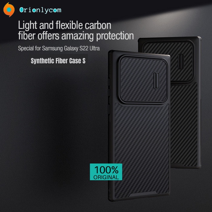 [Original] Case Samsung Galaxy S22 Ultra Nillkin Synthetic Fiber S Camera Casing Limited