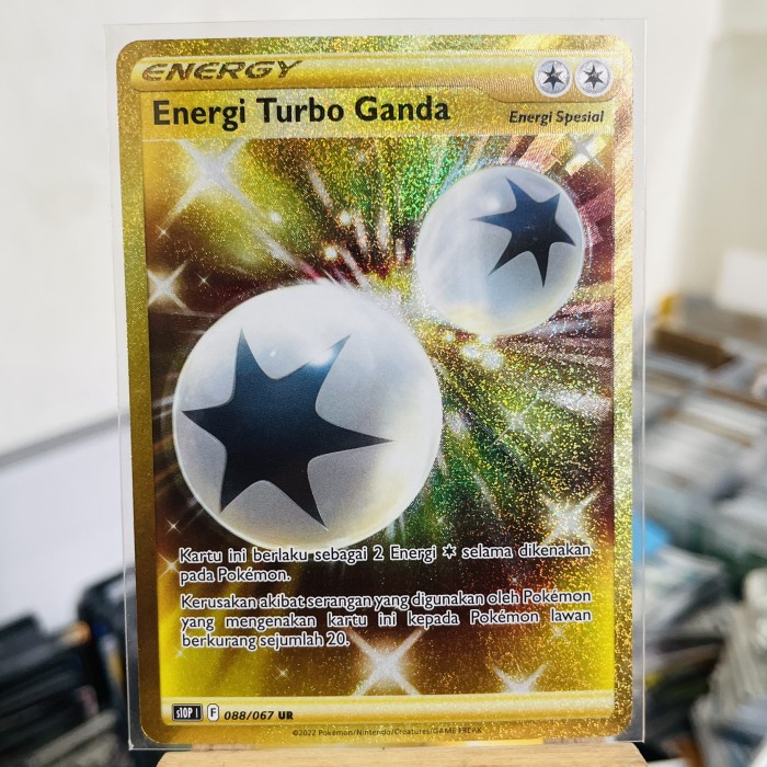 ✅COD Energi Turbo Ganda V Ultra Rare Gold Ur Kartu Pokemon Indonesia Tcg Terbaru