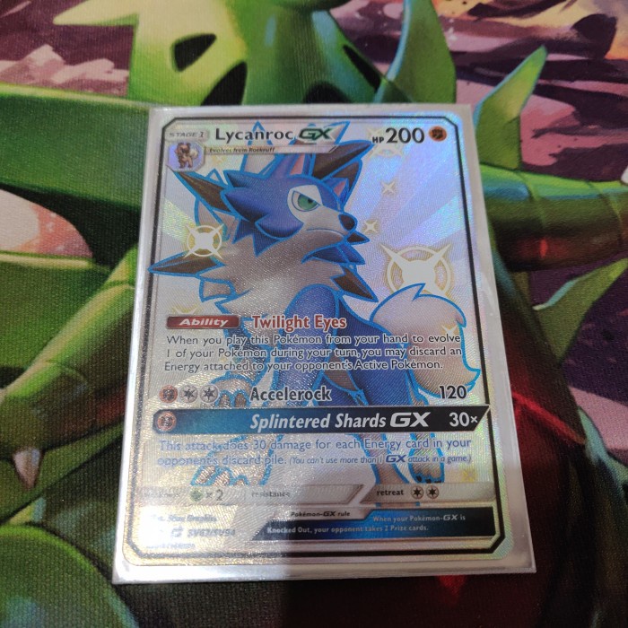 ✅COD Kartu Pokemon Tcg En Lycanroc Dawn Gx Shiny Sun Moon Hidden Fates Limited
