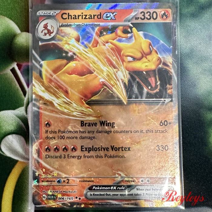 ✅COD Pokemon Tcg Scarlet  Violet 151 Mewen - 006 Charizard Ex Rr Berkualitas
