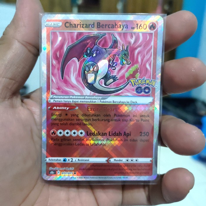 ✅COD Kartu Pokemon Ind Charizard Bercahaya Diskon