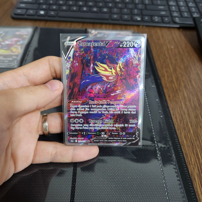 ✅COD Kartu Pokemon Indonesia - Vstar Semesta - Zamazenta V Sar Terbatas