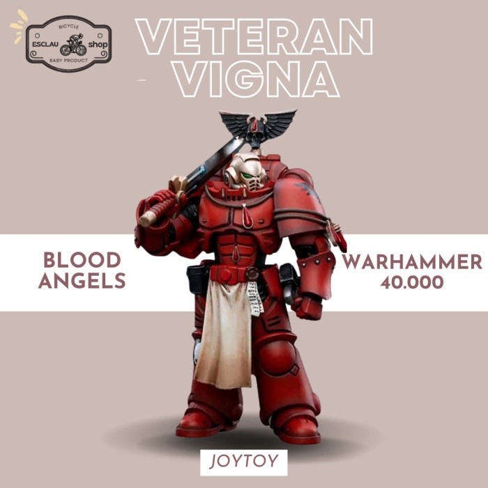 ✅Baru Veteran Vigna Blood Angels Joytoy Jt3396 Warhammer 40K Action Figure Terbatas
