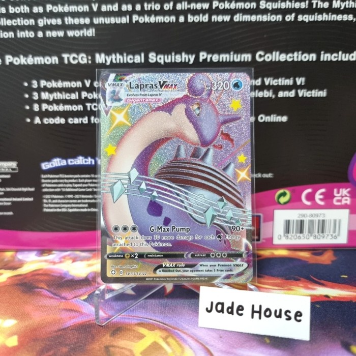 ✅COD Lapras Vmax Sv111/Sv122 Shining Fates - Kartu Pokemon Tcg English Diskon