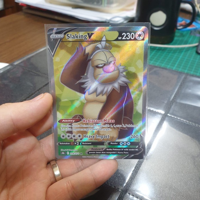 ✅COD Ckartu Pokemon Indonesia - Pokemon Go S10B - Slaking V Sr Terbaru