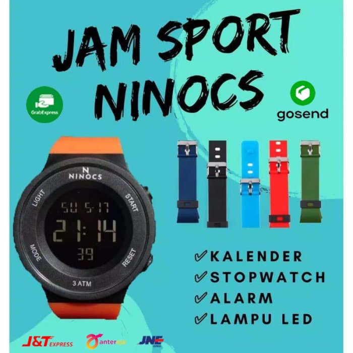 ✅New Ori Jam Tangan Sport Digital Ninocs Original Terbatas