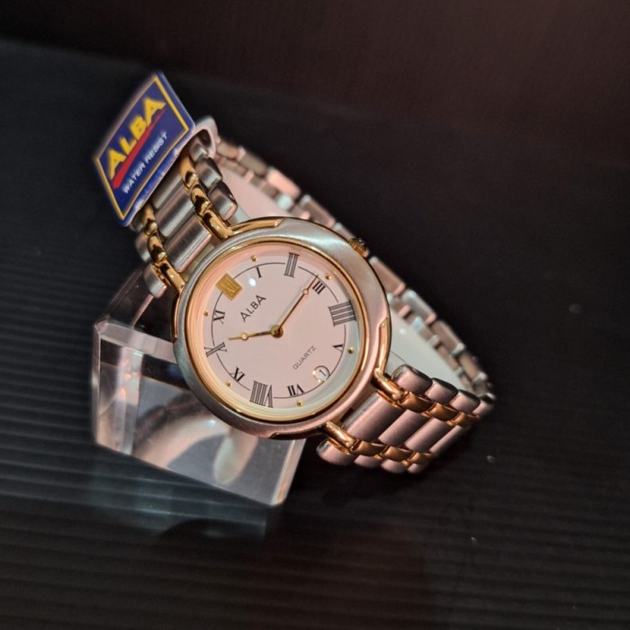 ✅New Ori Jam Tangan Wanita Alba Axb16Dx1 Silver Gold Original Terbaru