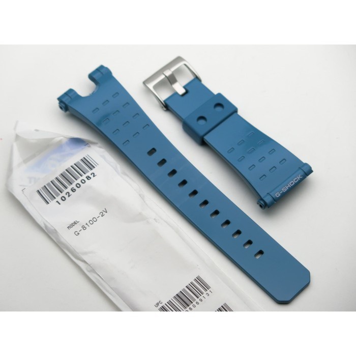 ✅New Ori Tali Strap Casio G-Shock G-8100-2V Original Atau G-8100 Biru Limited