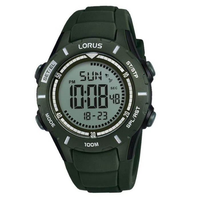 ✅New Ori Jam Tangan Pria Digital Lorus R2369Mx-9 Green Army Original Terbatas