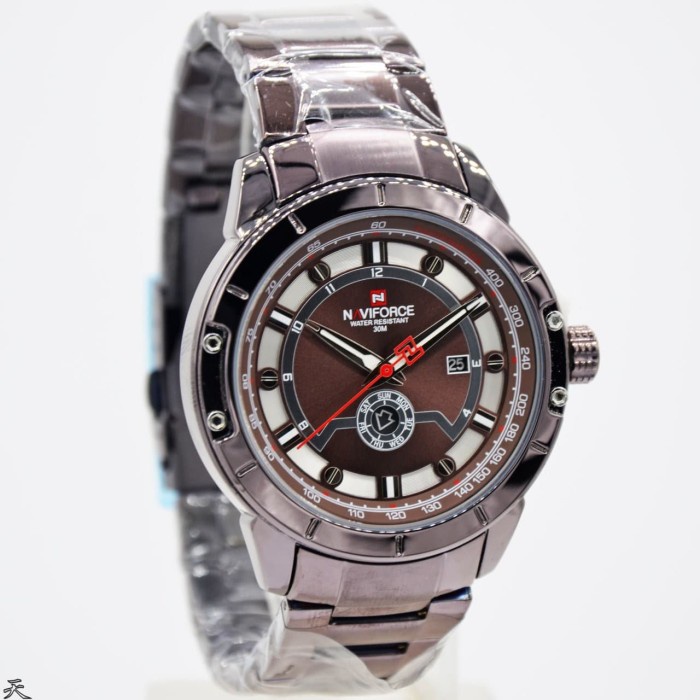 ✅New Ori Jam Tangan Pria Naviforce Nf9166Mb 9166 Nf9166Mbr Original-Purple Terbatas