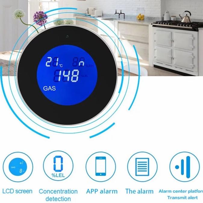 Gas Sensor Smart Gas Detector Lpg Kerui Tuya Smartlife Wifi Termometer