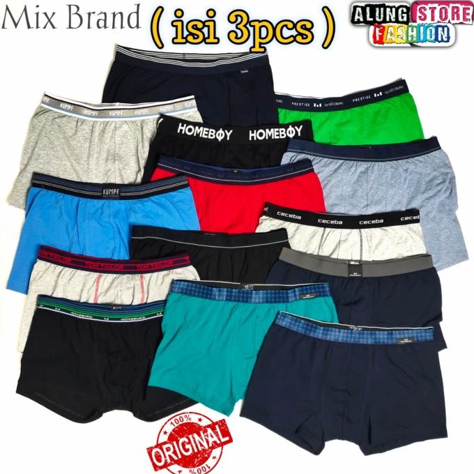 celana dalam pria boxer tom tailor cecebana original 3pcs underwear mx