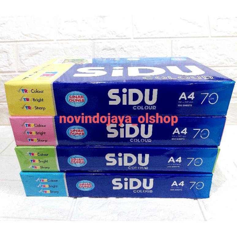 

Model baru - Kertas HVS Warna A4 70 gsm SIDU - Kertas Colour 500 sheets .,