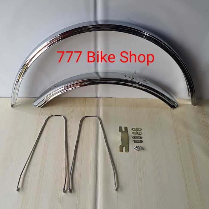 [Baru] Spakbor Sepeda Stainless Steel Uk 26 Taiwan Orisinal Terbatas