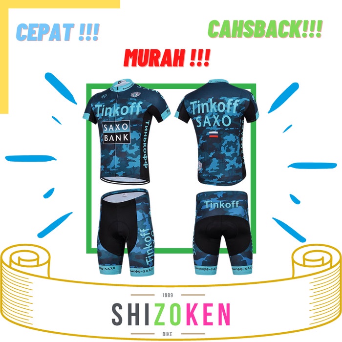 [COD] Jersey Sepeda Roadbike Mtb Baju Dan Celana Gel Coolmax Tinkoff Xxl Limited