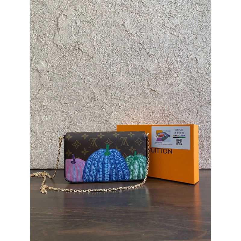 [LIKE A QUEEN] L02 FELICIE 3IN1 - TAS WANITA MULTI CLUTCH YAYOI SLINGBAG LV FELICE PUMPKIN FASHION