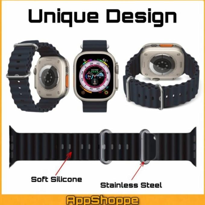 Apple Watch Ultra 8 SE 7654321 Tali Jam Bahan Silikon Lembut STRAP