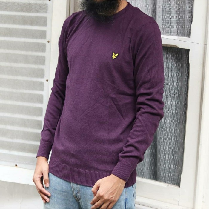 [COD] Lyle Scott Merino Jumper Plum Original Terbaru