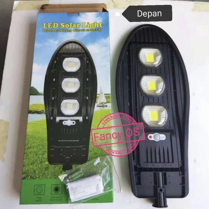[Ori] Lampu Solar Light Led Pju Cob Cobra 150W 150Watt Solar Panel Remote Terbaru