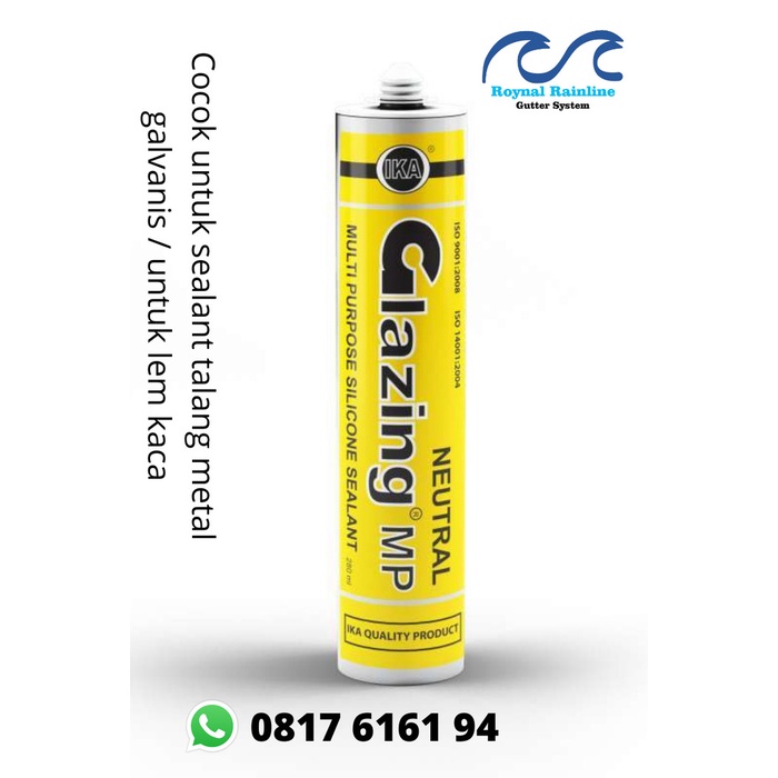 

Lem Kaca Silicone Sealant Neutral Glazing Mp 280Ml Clear Tidak Asam