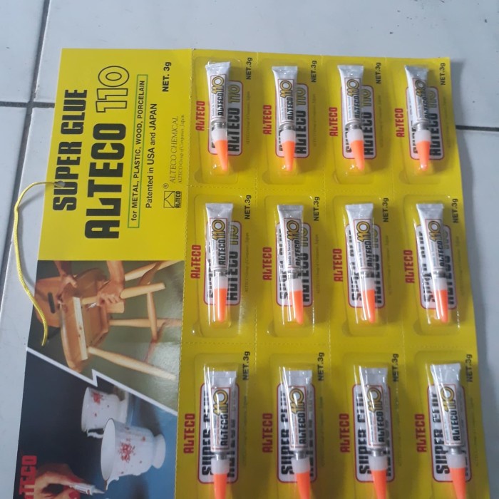 

Lem Alteco 3 Gram ( 1Lembar Isi 12Pcs)