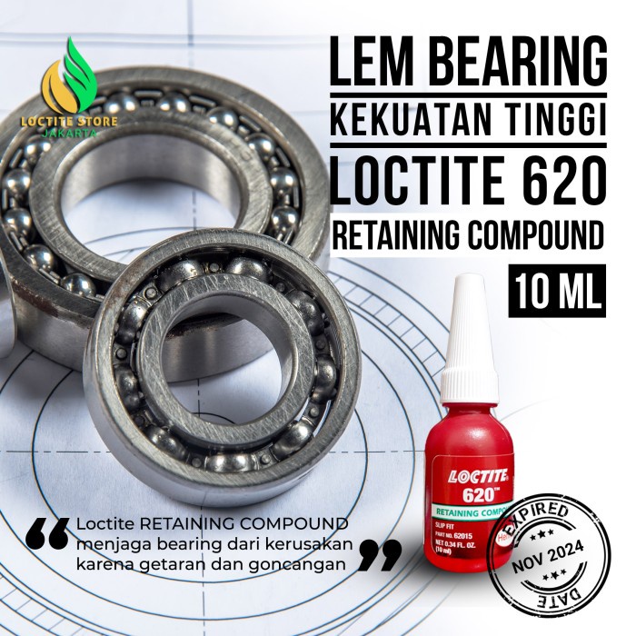 

Lem Bearing Tahan Panas Dan Getaran Loctite 620 High Strength 10Ml