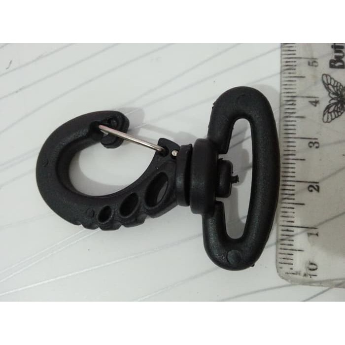 120 Pcs Cantelan 25Mm Carabiner Plastik Kait Hook Bule Hanging Tas Kewkew