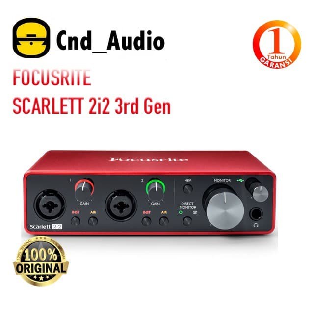 Focusrite Scarlett 2i2 3rd Gen -Generation- Soundcard Audio Interface