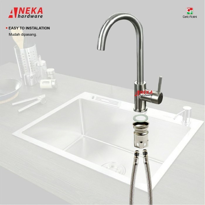 Kran Sink Tanam Panas Dingin Carlo Fiotini / Keran Cuci Piring