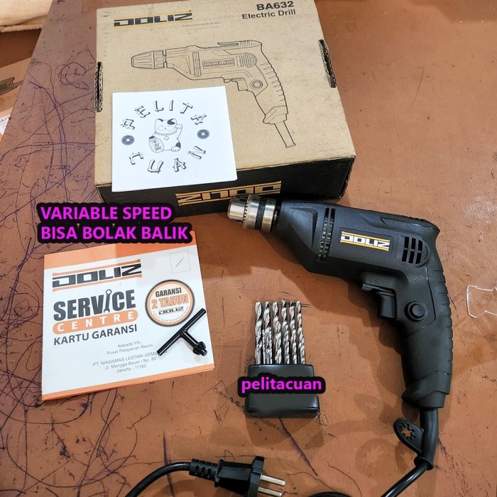 ✅COD Paket Bor Doliz 10Mm Mata Bor Set Doliz Ba632 Variable Speed Limited