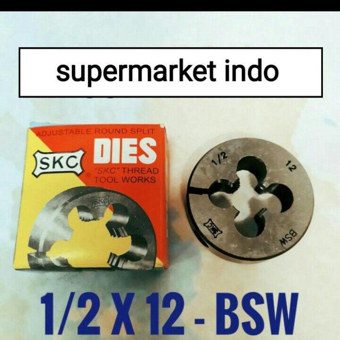 ✅COD Mata Senai Skc 1/2X12 Bsw - Snai Snay Snei Dies Drat Baut M 1/2 X 12 Diskon