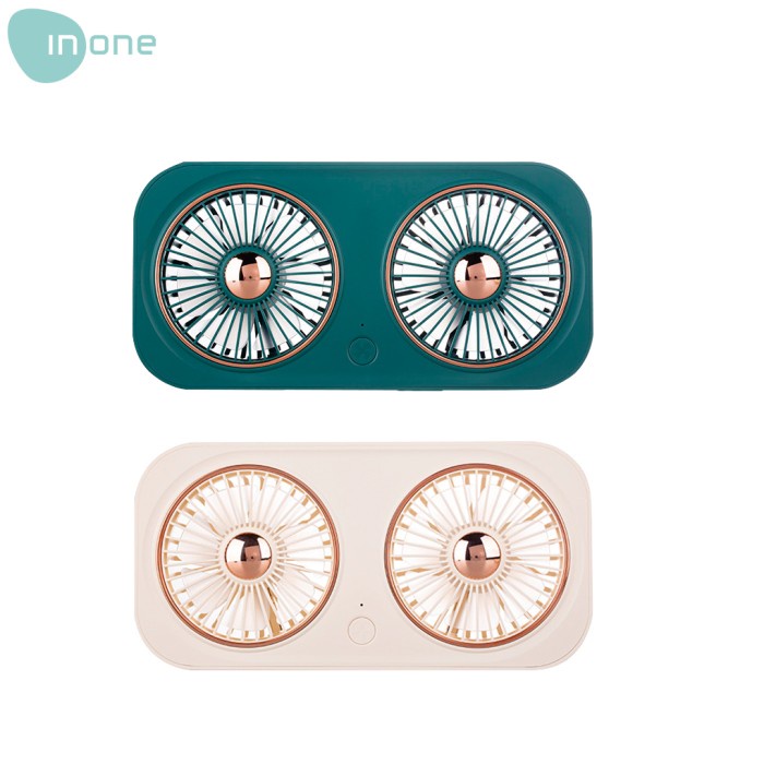 Inone Kipas Angin Portable 2000Mah Usb 5V 3-Wind Speeds Optional Dual