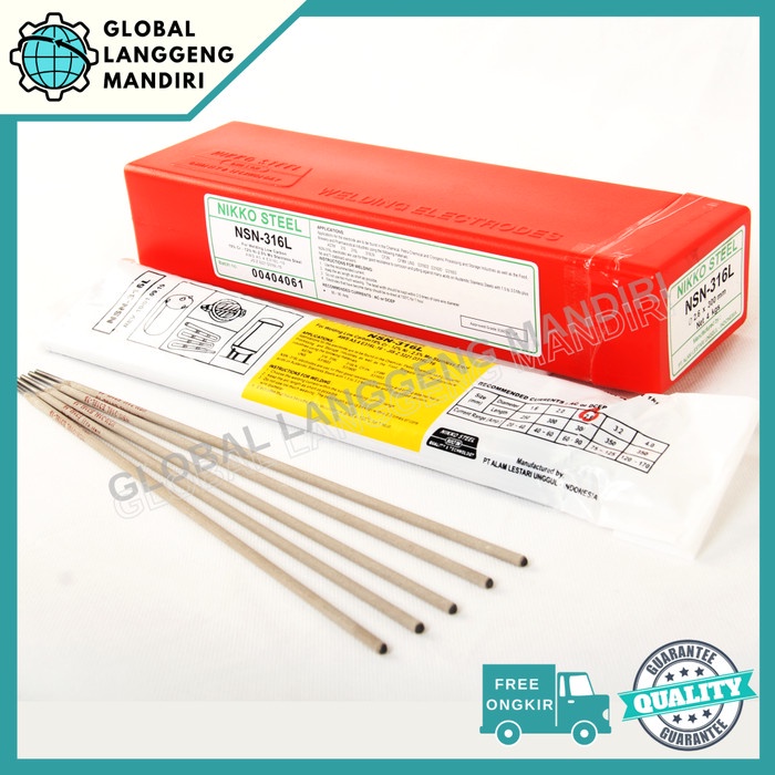 ✅New Kawat Las Nikko Steel Nsn 316L 3.2Mm 1Kg/ Nsn316L 3.2 Mm Stainless Berkualitas
