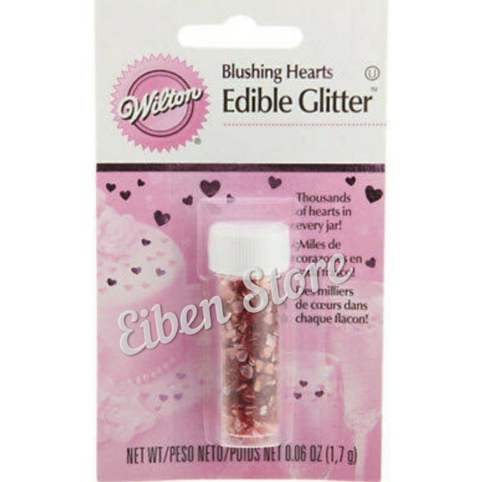 

✅Original Wilton Pink Hearts Edibble Glitter - Btl 17Gr Diskon