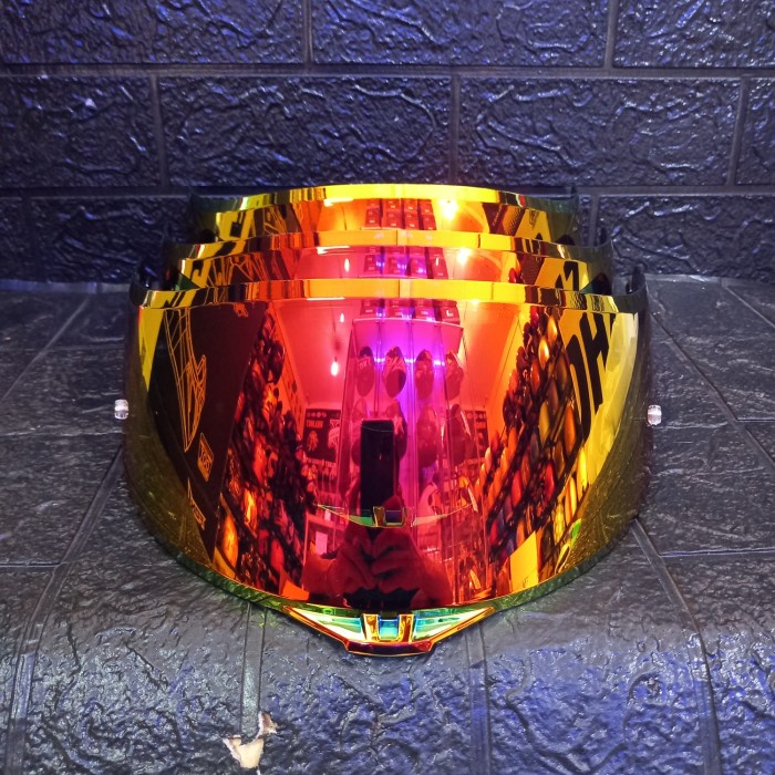✅Sale Visor Helm Agv K1 K3 Sv Flat Iridium Red Gold Custom Terbaru