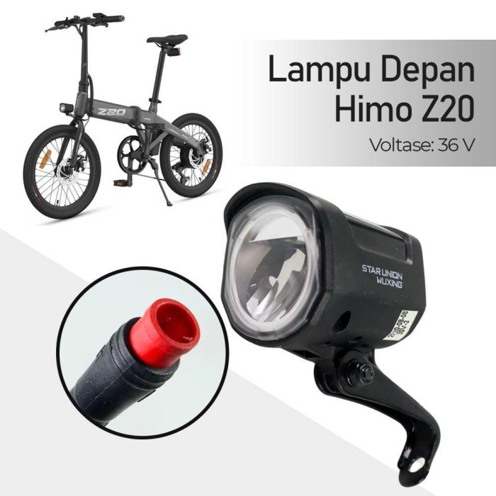 ✅Sale Himo Lampu Depan Sepeda Listrik Headlight 36 V For Himo Z20 Diskon