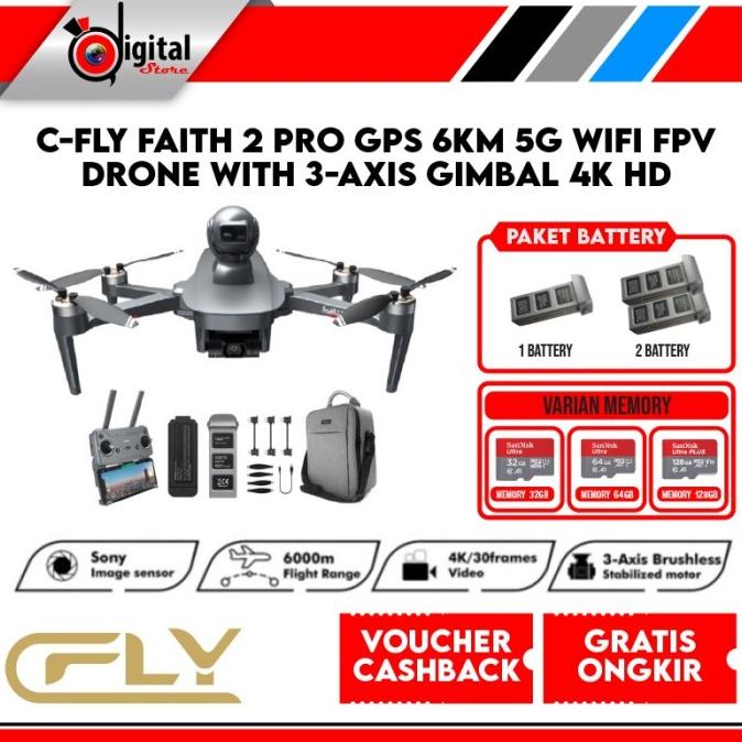 Best Sales C-Fly Faith 2 Pro Gps 6Km 5G Wifi Fpv Drone With 3-Axis Gimbal 4K Hd Original