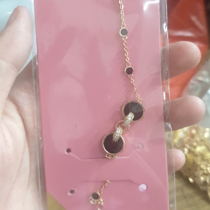 ✨Sale Gelang Serut Bola Hitam Ring Listring Pentol Emas Asli 700 70 16K Ubs Terbaru