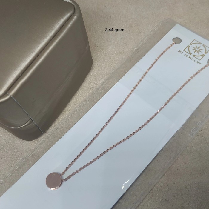 ✨Sale Kalung Bandul Bulat Emas 750 Yb448 Terbaru