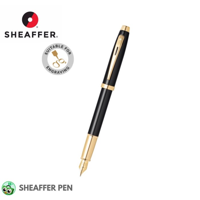 

✨Sale Sheaffer® 100® Glossy Black Featuring Gold Tonetrim Fountain Pen Terbatas