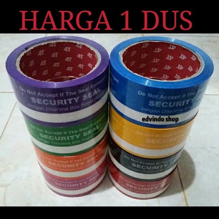 

✨Ready Lakban Printing / Security Seal 4T Jangan Diterima Bila Segel Rusak Berkualitas