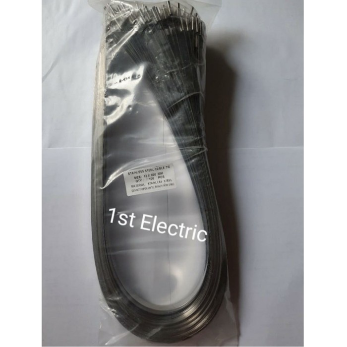 

✨Ready Kabel Ties Stainless Steel Metal 12 X 800 Mm Cable Ties Ss800X12 Diskon