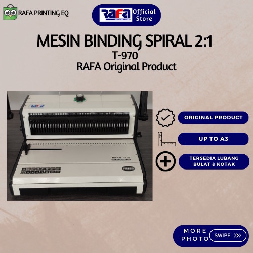 ✨Ready Mesin Jilid Spiral Kawat T 970 2:1 Kotak / Bulat Terbatas