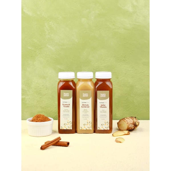 

Jus Sehat Jus Detox Cold Pressed Juice | Paket Homjuice Heritage Set 1.0 isi 3 Botol 250ml Jamu Tradisional Tanpa Pengawet