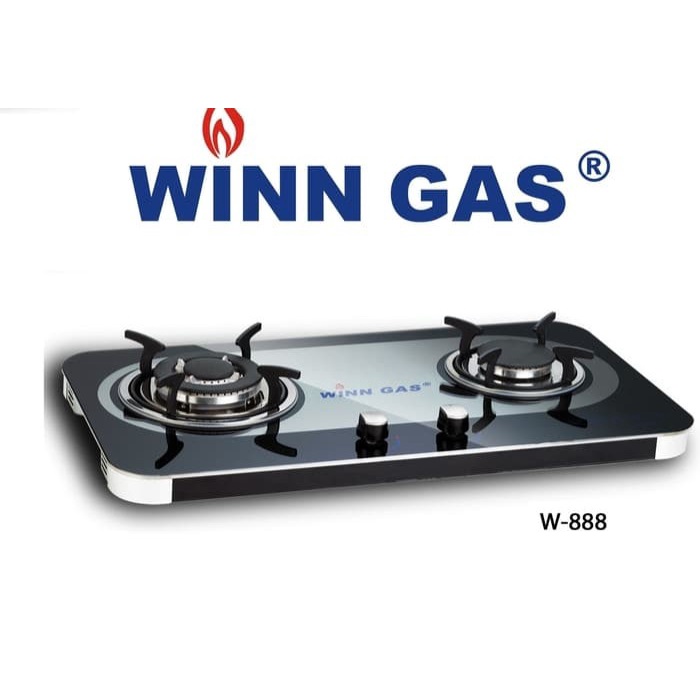 ✨New Ori Kompor Gas 2 Tungku Win Gas W888 Glass Terbaru